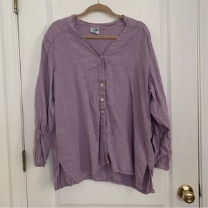 California Threads Lavender Linen Shirt
